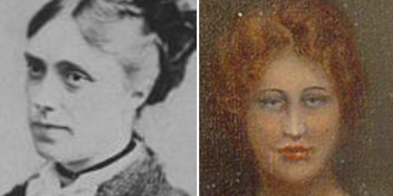 Camille Monet geschminckt und mit Blonder Perücke