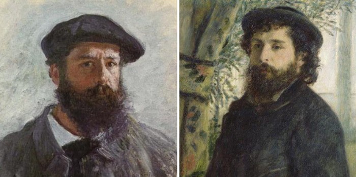    Selbstportrait Monet  und     Portrait Monet von Renoir
