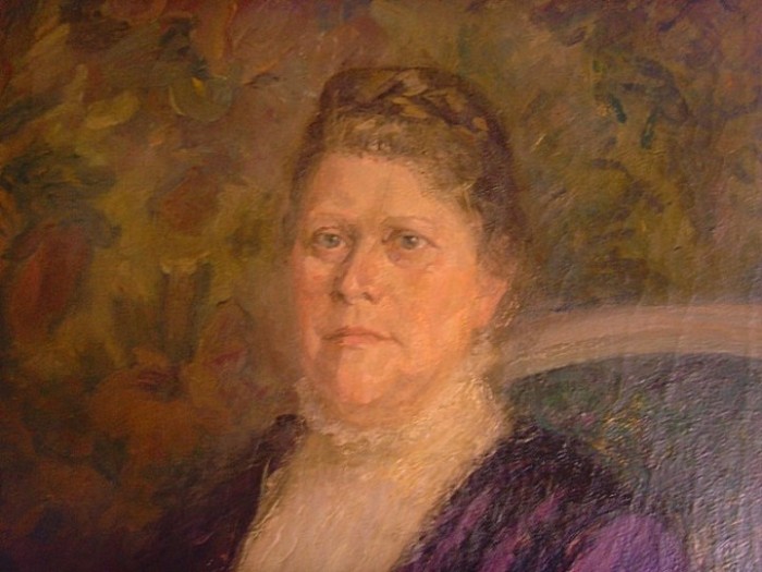 Initialien Renoirs AR links neben dem Hals seiner Frau