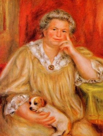 Madame Renoir mit Ihrem Hund Bob ca. 1910